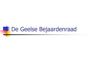 de geelse bejaardenraad