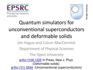 Quantum simulators for unconventional superconductors and deformable solids