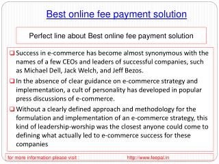 view about Best online fee payment solution