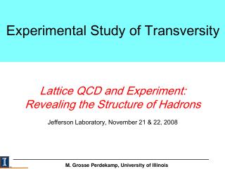 Experimental Study of Transversity