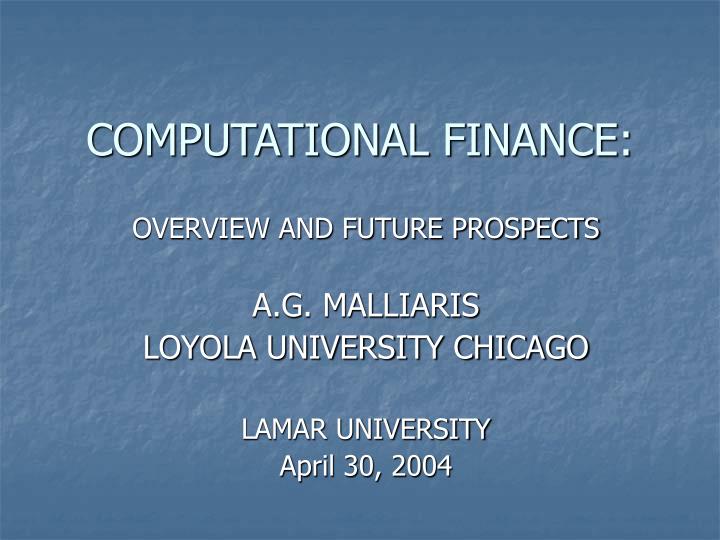 computational finance
