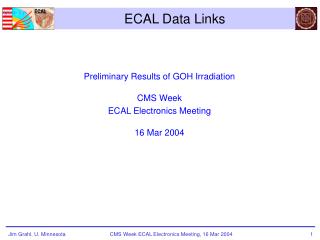 ECAL Data Links
