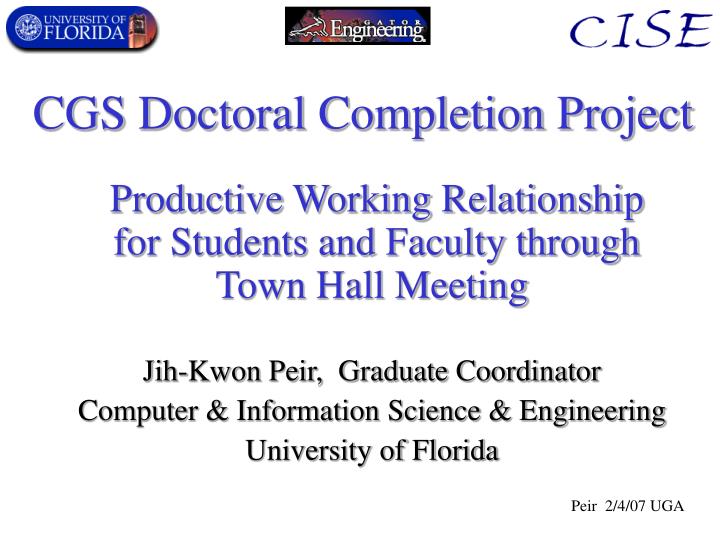 cgs doctoral completion project