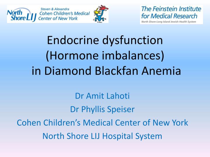 endocrine dysfunction hormone imbalances in diamond blackfan anemia