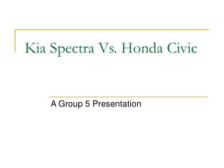 Kia Spectra Vs. Honda Civic