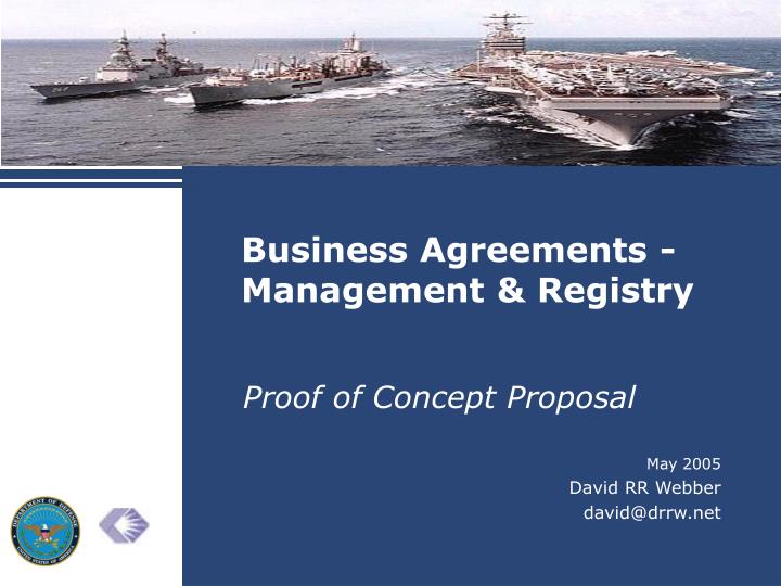 business agreements management registry