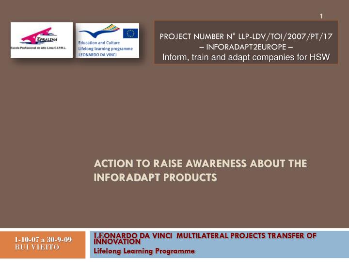 action to raise awareness about the inforadapt products