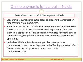View about online payment for school in Noida