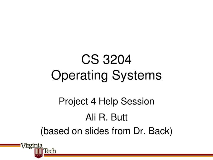 cs 3204 operating systems