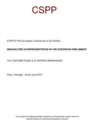 ECPR 5 th Pan-European Conference on EU Politics
