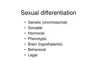 Sexual differentiation