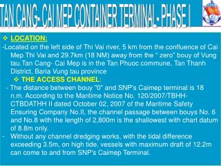 TAN CANG- CAI MEP CONTAINER TERMINAL- PHASE I