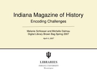 Indiana Magazine of History