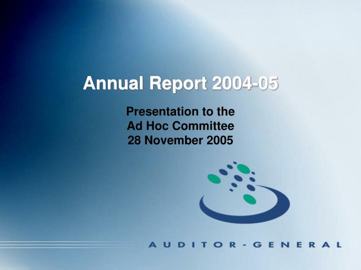 annual report 2004 05