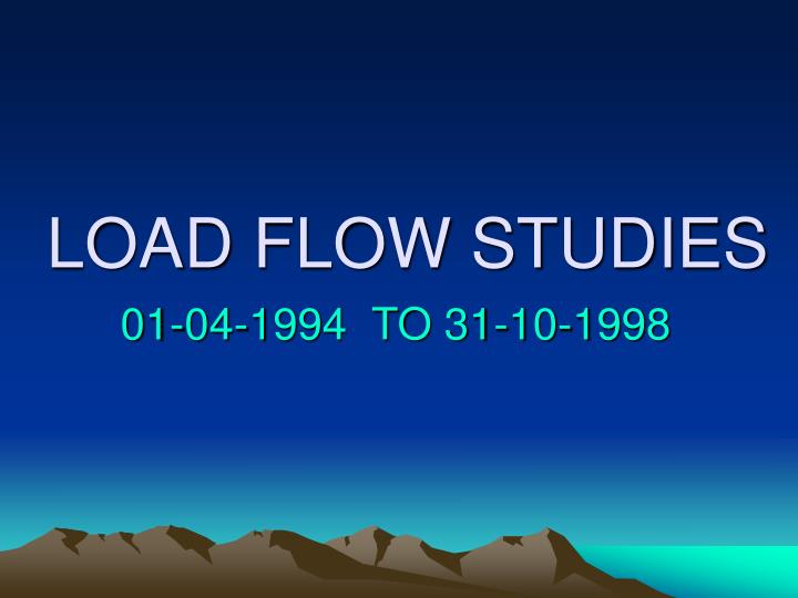 load flow studies