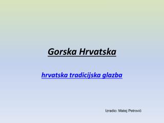 gorska hrvatska