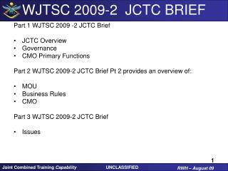 WJTSC 2009-2 JCTC BRIEF