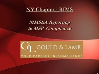 NY Chapter - RIMS MMSEA Reporting &amp; MSP Compliance