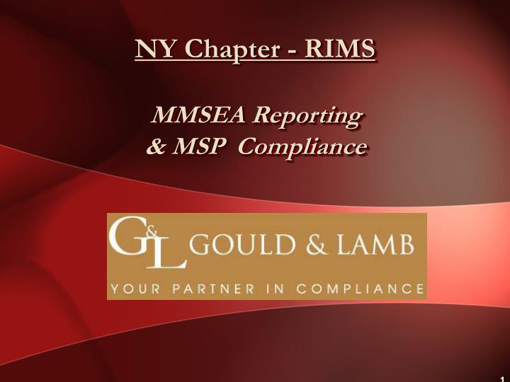 ny chapter rims mmsea reporting msp compliance