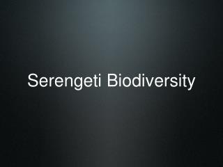 Serengeti Biodiversity