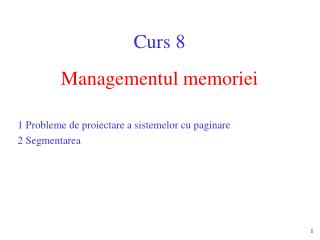 managementul memoriei