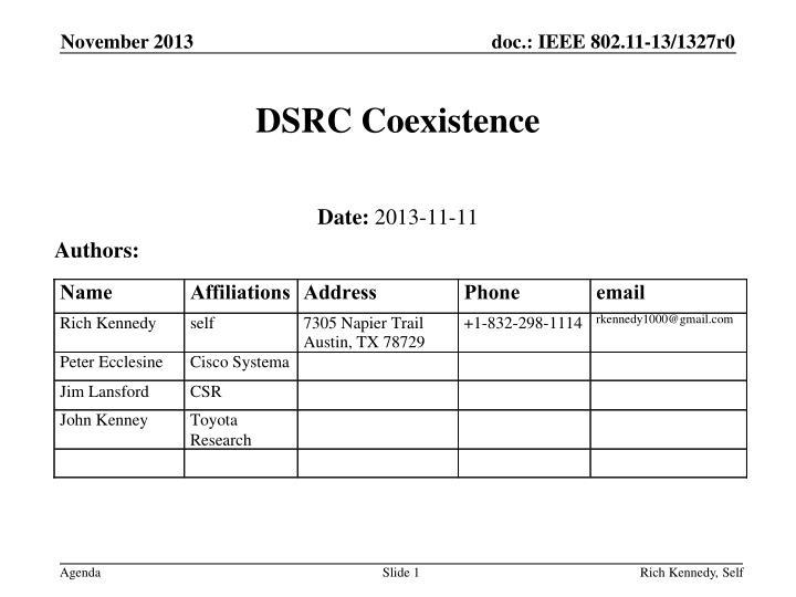 dsrc coexistence