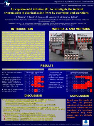 Faculty of Veterinary Medicine, G h ent University