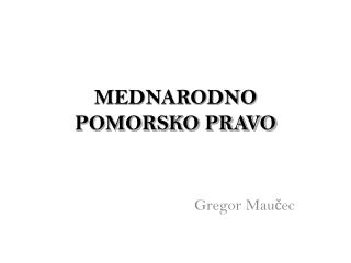mednarodno pomorsko pravo