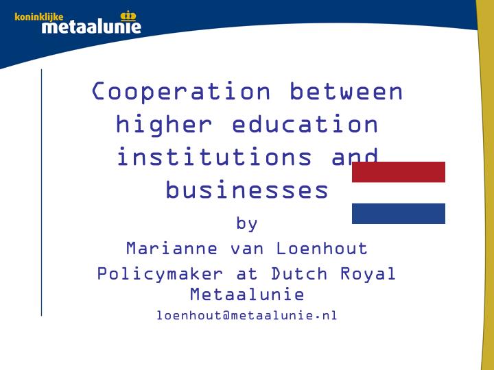 cooperation between higher education institutions and businesses