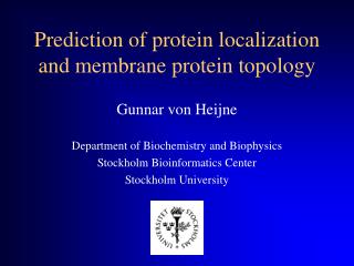 Prediction of protein localization and membrane protein topology