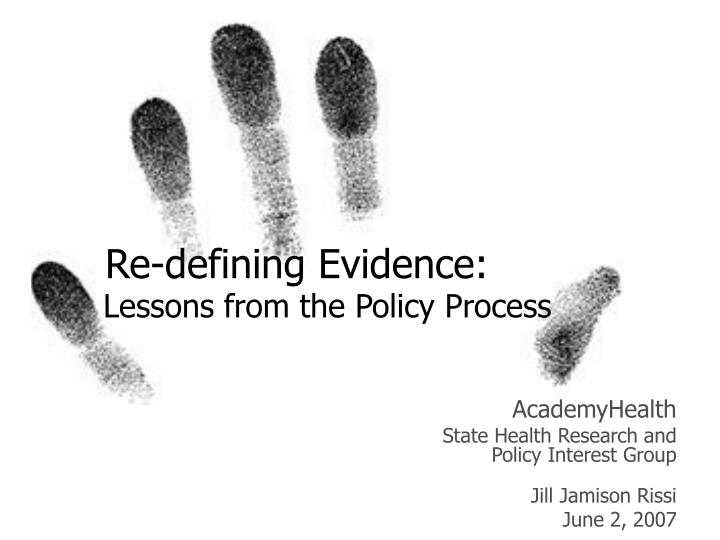 re defining evidence