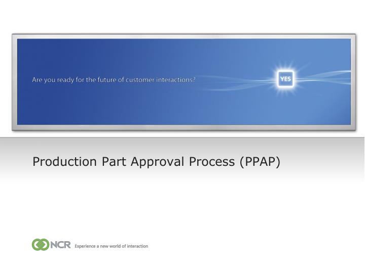 production part approval process ppap