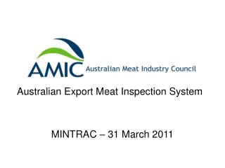 Australian Export Meat Inspection System