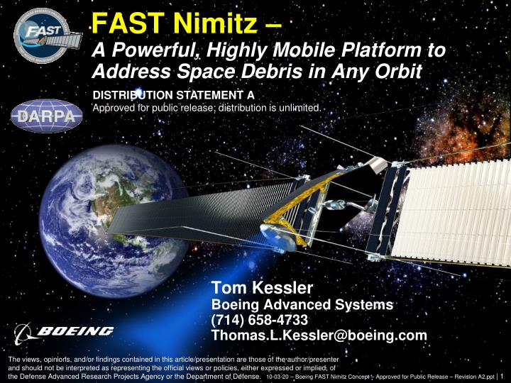 fast nimitz a powerful highly mobile platform to address space debris in any orbit