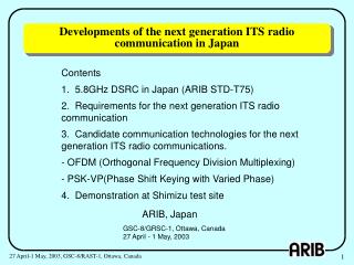 Developments of the next generation ITS radio communication in Japan