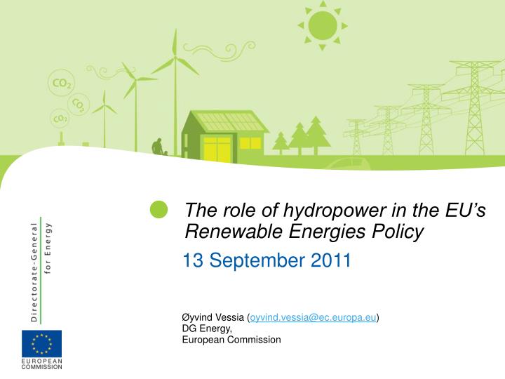 the role of hydropower in the eu s renewable energies policy