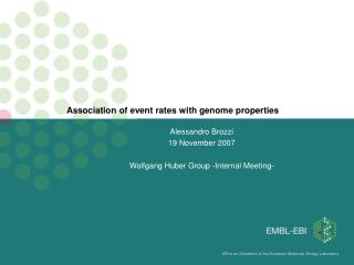 Association of event rates with genome properties