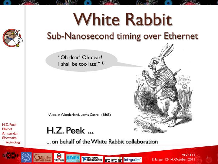 white rabbit sub nanosecond timing over ethernet