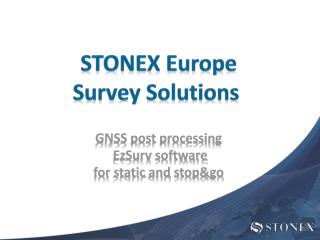 STONEX Europe Survey Solutions