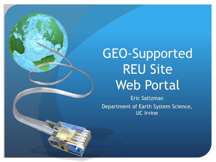 geo supported reu site web portal