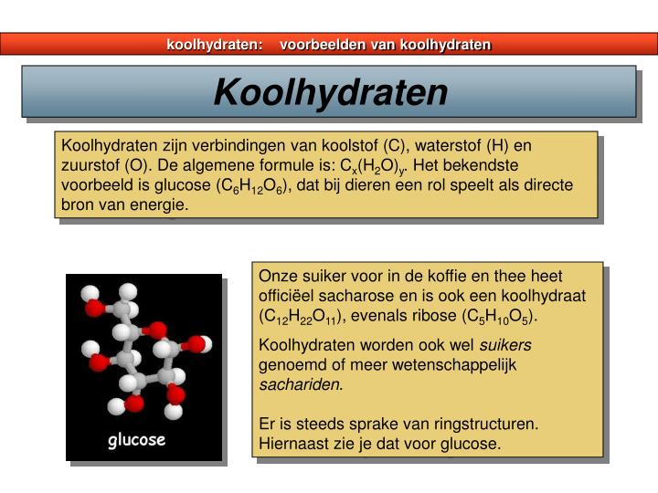 koolhydraten voorbeelden van koolhydraten