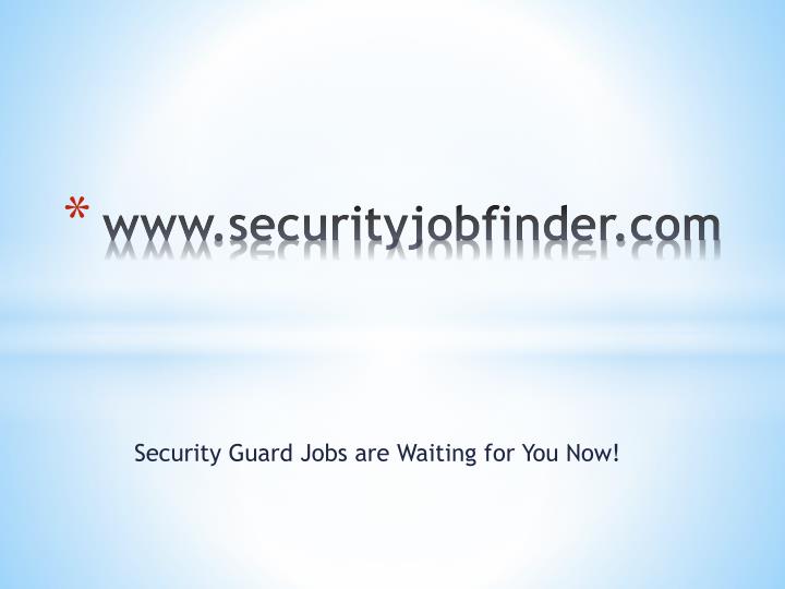 www securityjobfinder com