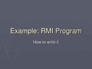 Example: RMI Program