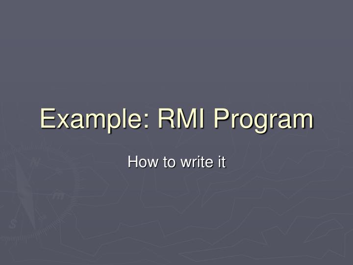 example rmi program