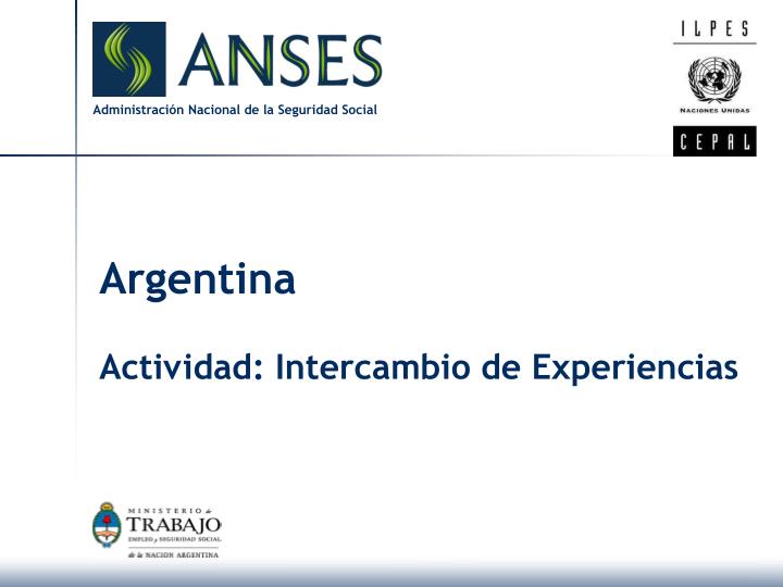 argentina actividad intercambio de experiencias