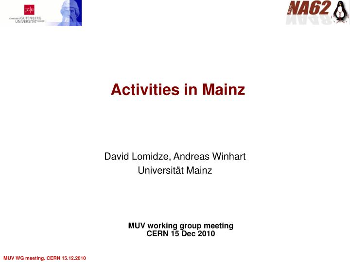 activities in mainz