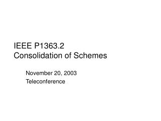 IEEE P1363.2 Consolidation of Schemes