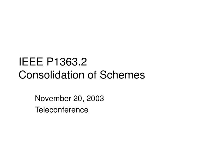 ieee p1363 2 consolidation of schemes