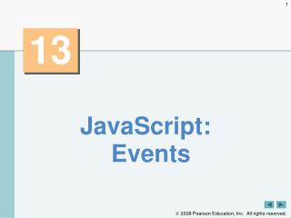 JavaScript: Events