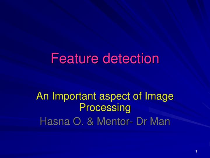 feature detection